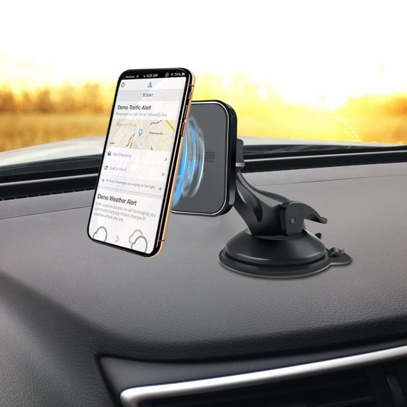 Esoulk Universal Magnetic Car Holder Windshield/Dashboard Mount with Pad - Picture 2 of 5